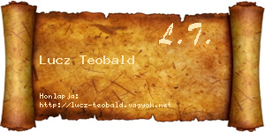 Lucz Teobald névjegykártya